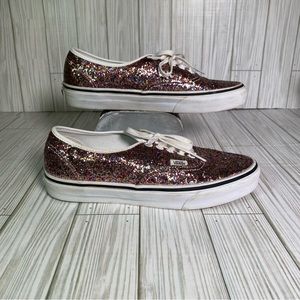 Glitter confetti Rainbow Classic Vans sneakers womens size 8.5M mens siz…